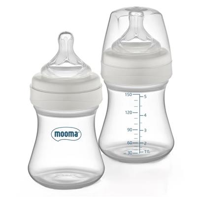 Mooma Kindy Antikolik PP Biberon 150ml (0-6 Ay) Yavaş Akış