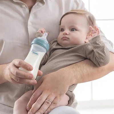 MOOMA Kindy Biberon Orta Akış 250 ML Mavi ( 6-18 Ay ) 