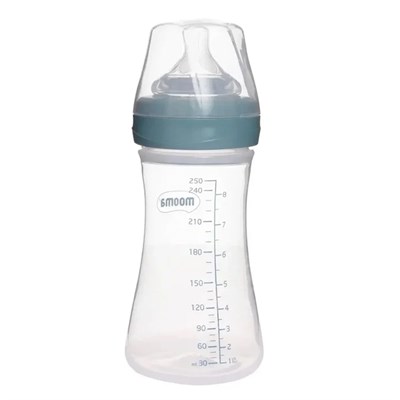 MOOMA Kindy Biberon Orta Akış 250 ML Mavi ( 6-18 Ay ) 