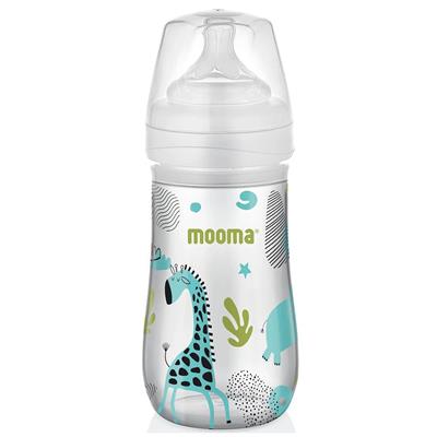 Mooma Neeko Antikolik Biberon 250ml (18 Ay+ Hızlı Akış) Hayvan Desenli