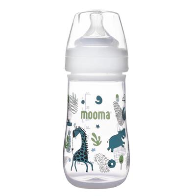Mooma Neeko Antikolik Biberon 250ml (18 Ay+ Hızlı Akış) Hayvan Desenli