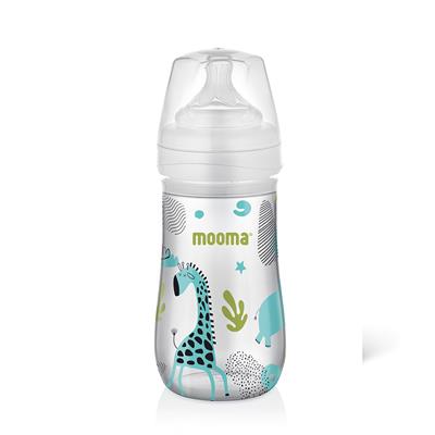 Mooma Neeko Antikolik Biberon 250ml (6-18 Ay Orta Akış) Hayvan Desenli