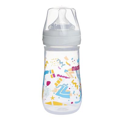 Mooma Neeko Antikolik Biberon 250ml (18 Ay+ Hızlı Akış) Konfeti Desenli