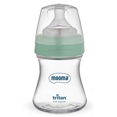 Mooma Neutra Antikolik Tritan Biberon 150ml (0-6 Ay) Yavaş Akış - Sage Green