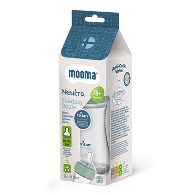 Mooma Neutra Antikolik Tritan Biberon 250ml (18Ay+) Hızlı Akış - Sage Green