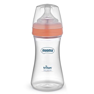 Mooma Neutra Antikolik Tritan Biberon 250ml (18Ay+) Hızlı Akış - Coral Pink