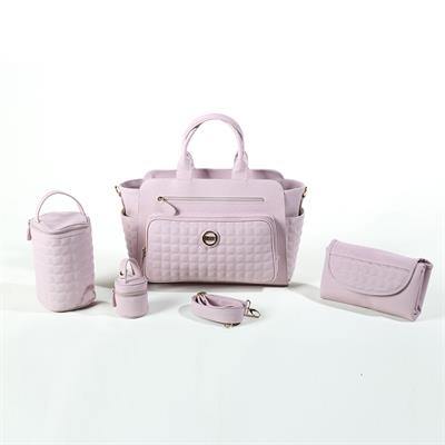 Çanta Seti...Anne Bebek Juno Deri ( Lila )