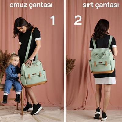 M&Y COLLECTION Holifera Deri Sırt Bebek Bakım Çantası