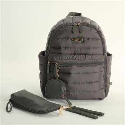 Sırt Çantası...Puff Deri ( Gri )