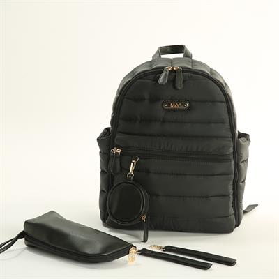 Sırt Çantası...Puff Deri ( Siyah )