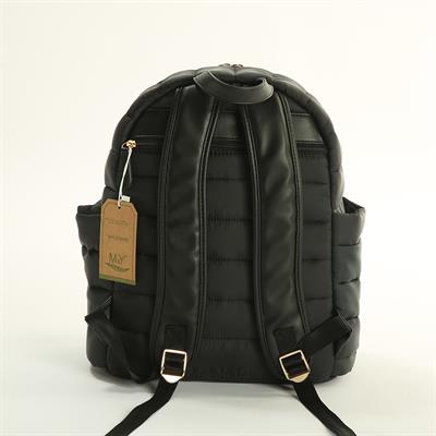 Sırt Çantası...Puff Deri ( Siyah )