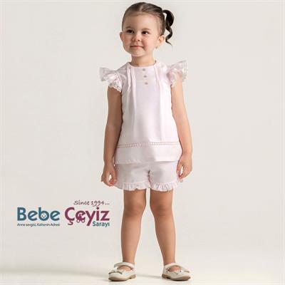 MYMİO 2li Takımlı Nakışlı Dokuma Şortlu 