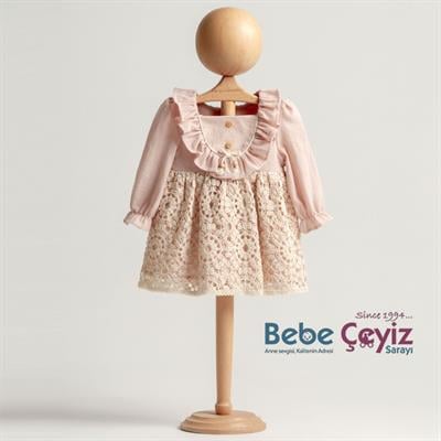 MYMİO Boncuklu Naturel Elbise ( Kız )