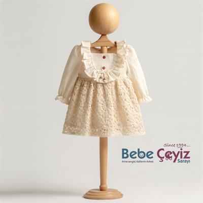 MYMİO Boncuklu Naturel Elbise ( Kız )