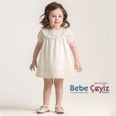 MYMİO Çizgili Keten Elbise