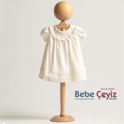 MYMİO Çizgili Keten Elbise