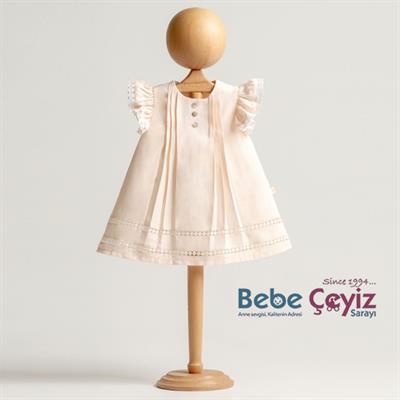 MYMİO Dokuma Kız Dantelli Elbise