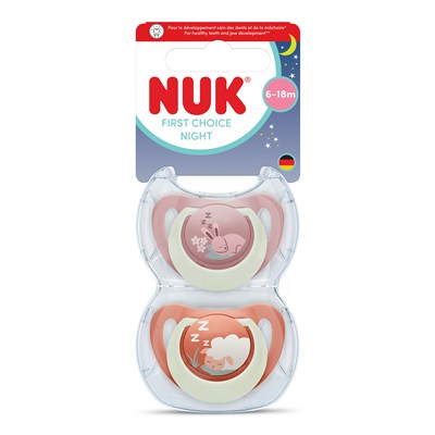 Nuk First Choice Night 2li Gece Emzik, 6-18 Ay Tavşan/Koyun