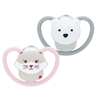 Nuk Perfect Match Air 2li Emzik 6-18 Ay Kedi/Kutup Ayısı