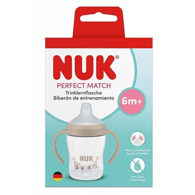 NUK PM Eğitici Alıştırma Bardağı ( 150 ml ) ( Bej ) 