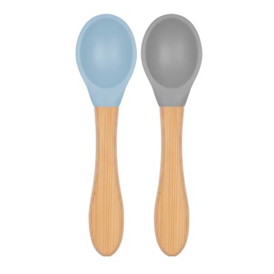 OİOİ 2li Bambu Saplı Kaşık  ( Mineral Blue / Powder Grey )