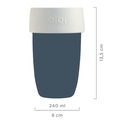 OiOi Alıştırma Bardağı ( Deep Blue Powder Grey )