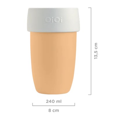 OiOi Alıştırma Bardağı ( Dreamy Orange Powder Grey )