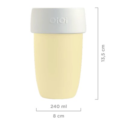 OiOi Alıştırma Bardağı ( Mellow Yellow Powder Grey )