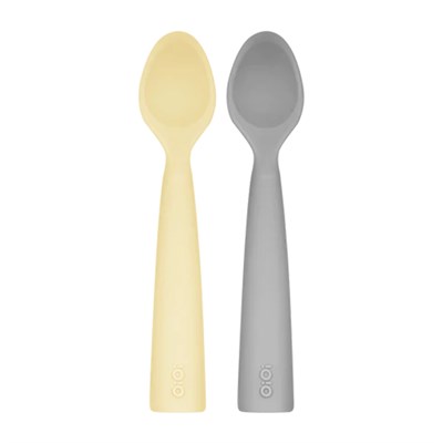OİOİ Nam Nam 2li Kaşık ( Yellow / Powder Grey )