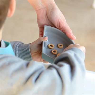Oioi Puzzle Vakumlu Mama Tabağı ( Aqua Green - Powder Grey )