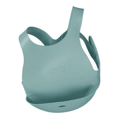 Oioi Silikon Mama Önlüğü Yeşil (6Ay+)
