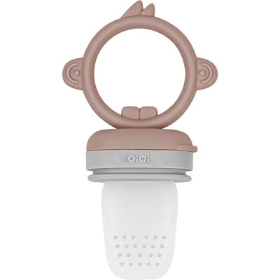 Oioi Silikon Püre Sebze Ve Meyve Emziği Woody Brown/Powder Grey 6+ Ay