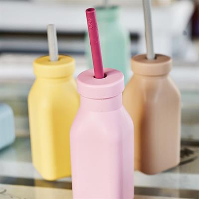 Oioi Şişe + Pipet Bubble Beige-Powder Grey (6Ay+)