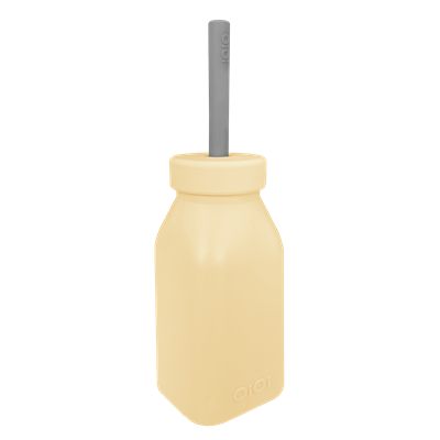 OOioi Şişe + Pipet Mellow Yellow-Powder Grey (6Ay+)