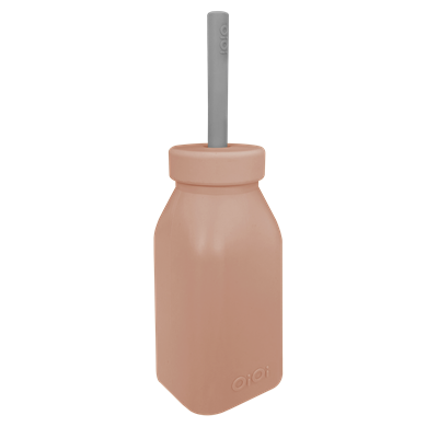 Oioi Şişe + Pipet Woody Brown-Powder Grey (6Ay+)