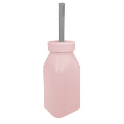 Şişe + Pipet...Pinky Pink / Powder Grey