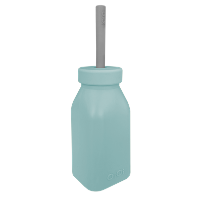 Oioi Şişe+Pipet Aqua Green / Powder Grey (6Ay+)