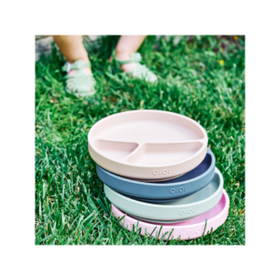 Oioi Vakum Tabanlı Silikon Tabak Porsiyon Deep Blue (6Ay+)