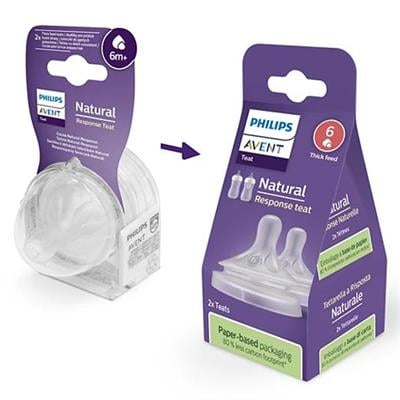 AVENT 2 li Doğal Tepkili Biberon Emziği 6+Ay No:6