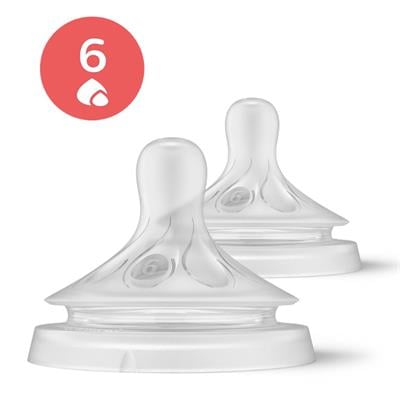 AVENT 2 li Doğal Tepkili Biberon Emziği 6+Ay No:6