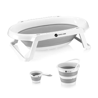 Safe Line 3 Parça Katlanabilir Bebek Küvet Set 
