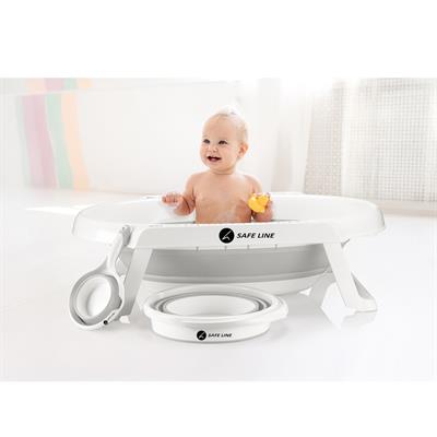 Safe Line 3 Parça Katlanabilir Bebek Küvet Set 