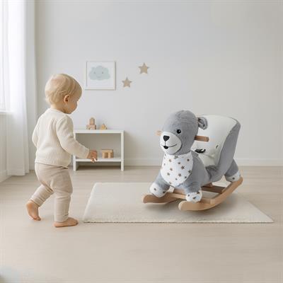 Peluş  Ahşap Sallanır Ayıcık