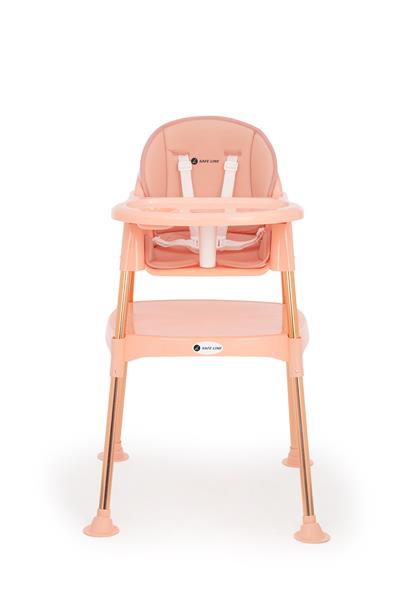 Safe Line Pocket Çalışma Masalı Mama Sandalyesi (Gold Pembe)