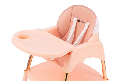 Safe Line Pocket Çalışma Masalı Mama Sandalyesi (Gold Pembe)