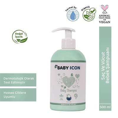 Baby ıcon Organik Vegan Saç ve Vücut Bebek Şampuanı 500 ml