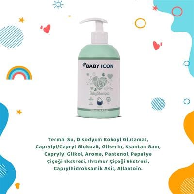 Baby ıcon Organik Vegan Saç ve Vücut Bebek Şampuanı 500 ml