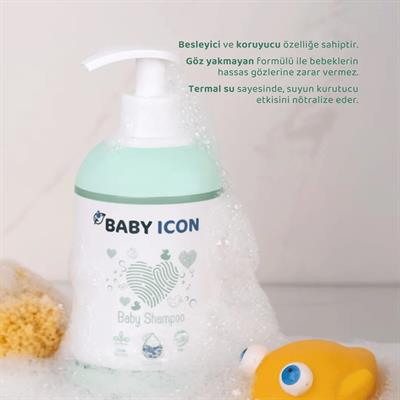 Baby ıcon Organik Vegan Saç ve Vücut Bebek Şampuanı 500 ml