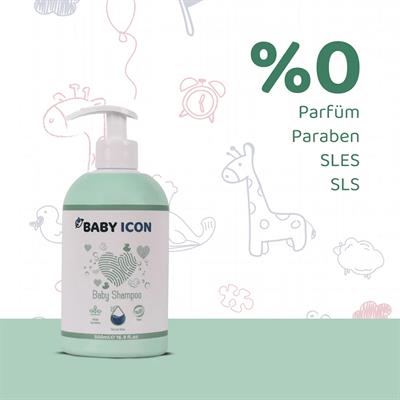Baby ıcon Organik Vegan Saç ve Vücut Bebek Şampuanı 500 ml
