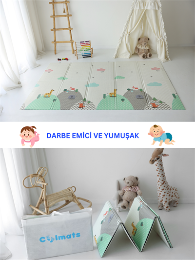 Oyun Matı...Katlanabilir Bulutlar Dağlar 200*130*1